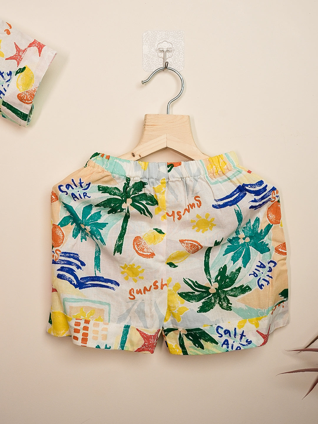Honey Hugs Linen Top & Shorts Set – Coconut Tree Print