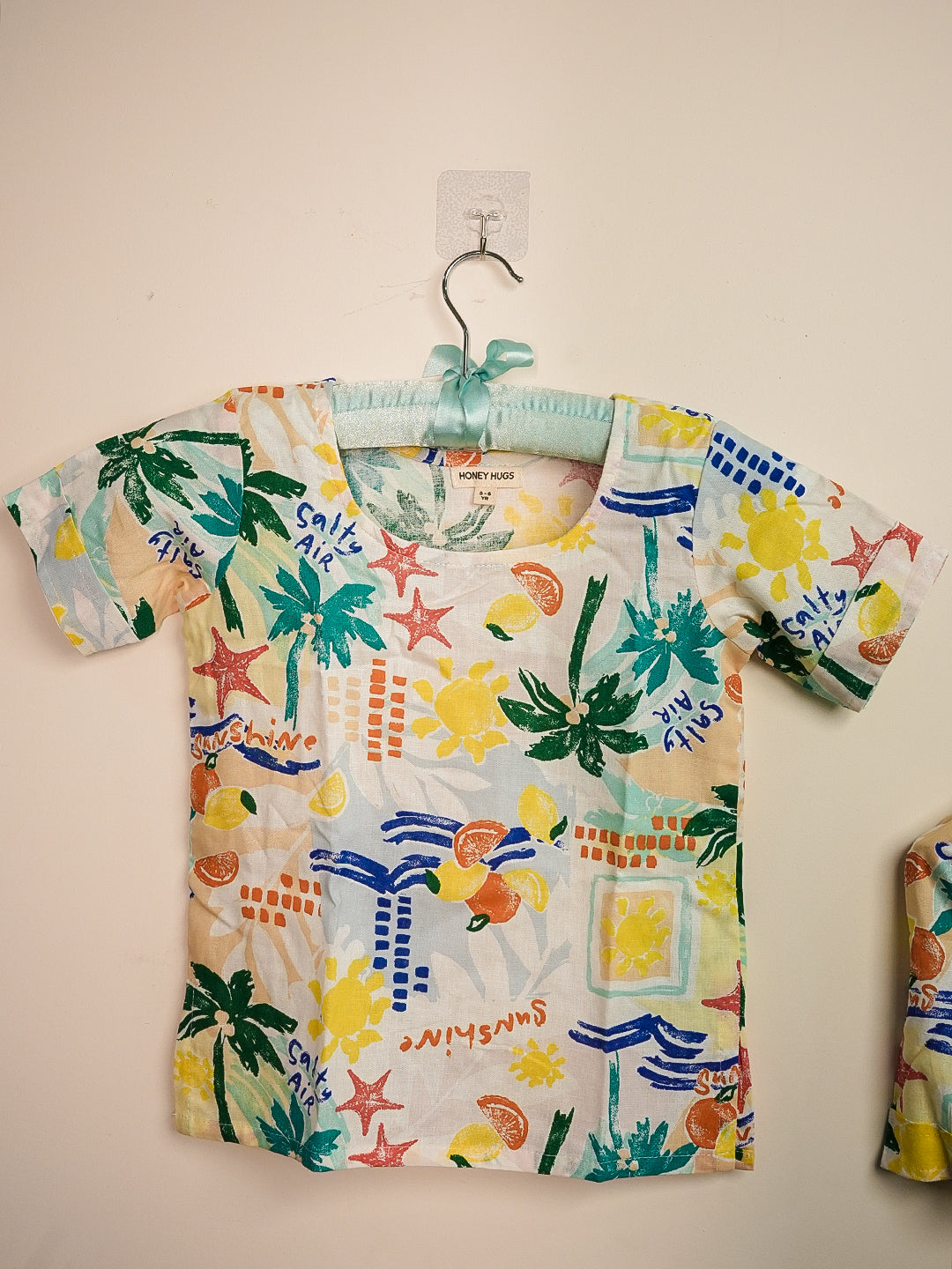 Honey Hugs Linen Top & Shorts Set – Coconut Tree Print