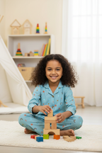 Honey Hugs Kids Green Rayon Nightwear Set with Rainbow & Smiley Prints